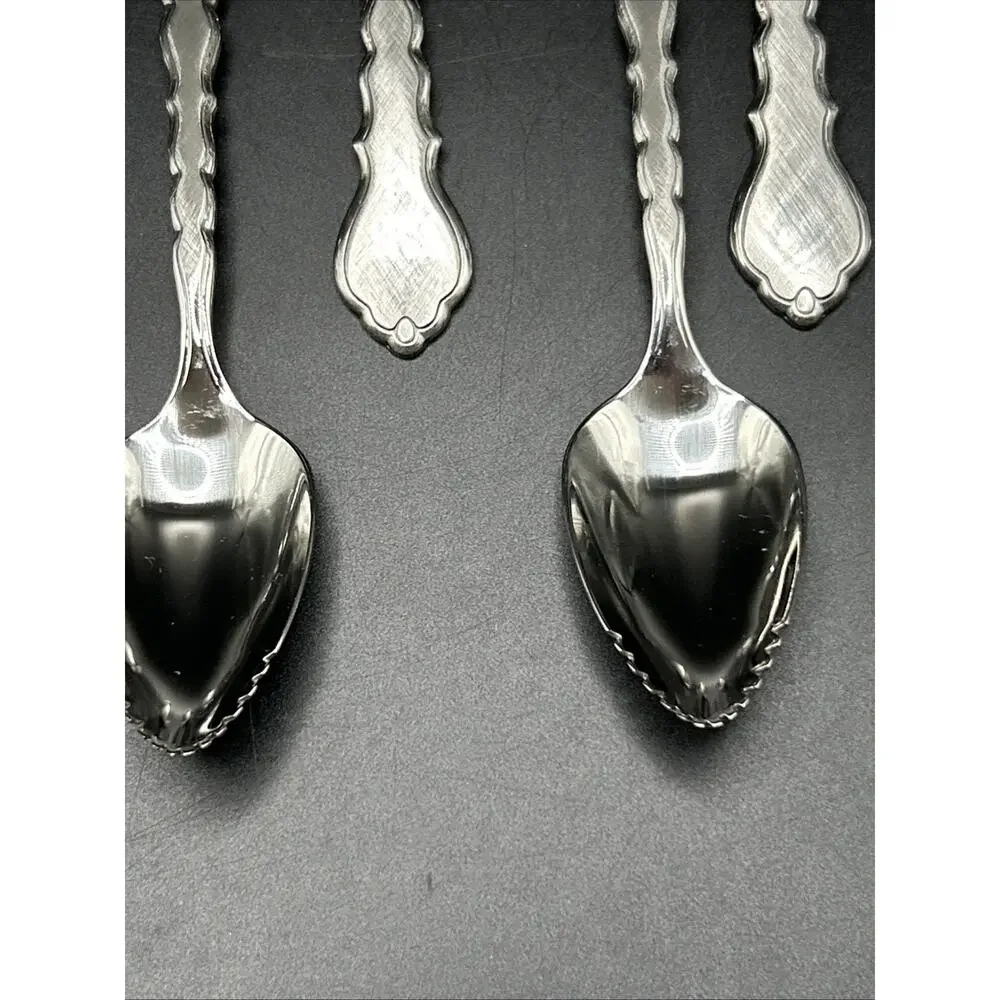 Oneida Community Cello Stainless Flatware Lot 8 Grapefruit Spoons brushed finish